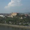 Вид на братиславский град со смотровой площадки Нового моста