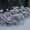 Велосипеды после снегопада